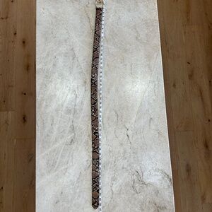 Express Brown Snake Print Belt